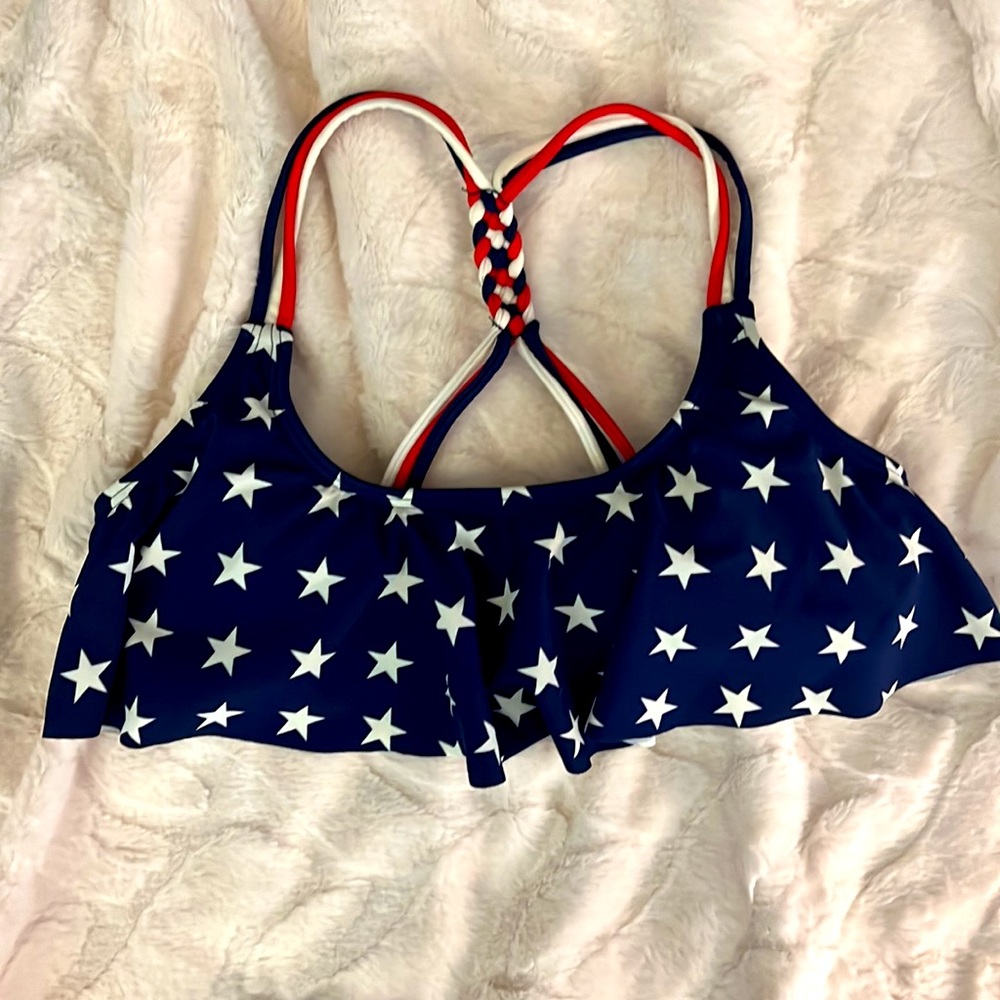 Red White Blue California Waves 2 piece SZ med - Picture 2 of 7